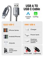 Câble de chargeur enroulé LISEN avec extension flexible courte à longue pour l'intérieur de la voiture, téléphone iPhone 17 16 Samsung S25