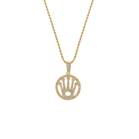 Nouveau Collier Hip Hop entièrement serti de diamants avec pendentif gants de boxe et chaînes à corde, Bijoux
