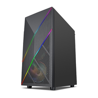 Hongyi diamant bricolage noir blanc led lumière panneau micro ATX MATX ITX tours de bureau ordinateur gamer gaming pc cas avec ventilateur RVB