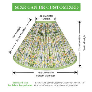 <span class=keywords><strong>Paralume</strong></span> Plissettato Fatto a Mano Stile Impero, Ecologico, con Stampa a Fungo, per Uso Interno - Product Image 2