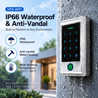 HF6-WIFI WLAN-Fingerabdruck-Zugangskontrolle mit Tastatur, RFID-Karte, PIN, Tuya Smart App, Wasserdicht IP66, Türzugangssteuerung