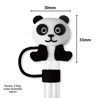 Adornos de Silicona para Pajitas con Diseño de Animales de la Selva en 3D, 10 mm, Reutilizables, a Prueba de Polvo, con Diseño de Animales Salvajes, para Pajitas de Vidrio, para Niños