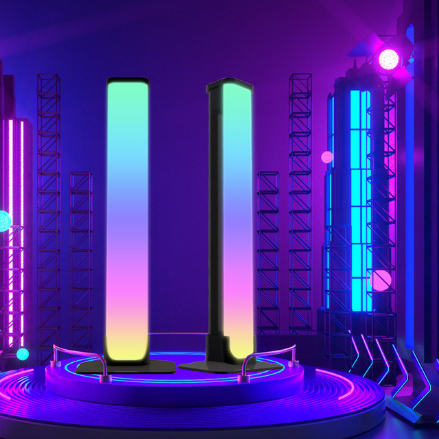 Led Ambient RGB Lighting Gamer Computer Cyberpunk Rhythm Dynamic Atmosphere Smart LED Light Bars Table Lamp