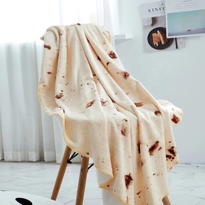 Vendita calda personalizzata cobija de burrito pattern Custom cute round flanella fleece double sided tortilla coperta - Product Image 3