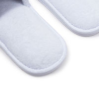 Chaussons de spa confortables en polaire corail personnalisés et partagés pour hôtel avec conditionnement - Chaussons en éponge de Dollar Store
