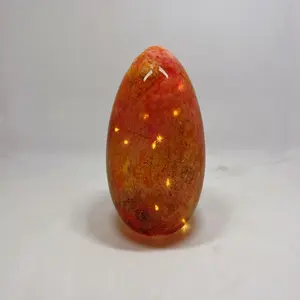 Led el boyalı pastel sıradışı büyük cam paskalya yumurta süsleme