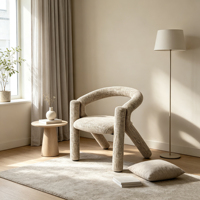 Fauteuils d'appoint modernes noirs pour salon, confortables, rembourrés, en forme de baril, avec 3 pieds, pour lecture et chambre à coucher