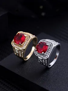 Ювелирные изделия легкие Роскошные Нежные модные стильные рубиновые бриллианты розово-красное кольцо для женщин