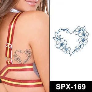 Lieferant OEM wasserdicht sexy Frauen Mädchen lang anhaltende kräuter Fruchtsaft Jagua-Tinte Tattooaufkleber 2 Wochen halbautastende Tätoos - Product Image 1