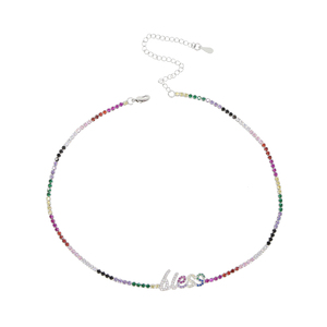 Gargantilla de plata chapada en plata para mujer, joyería personalizada con letras - Product Image 4