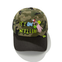 Casquette de baseball unisexe sportive camouflage et à pois avec logo brodé personnalisé, coupe profonde, chapeau de soleil d'extérieur, vente en gros en petites séries