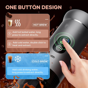 Cafetera de Viaje al por Mayor de Fábrica, con Batería, Pantalla LED, Calentamiento Rápido, Mini Cafetera Eléctrica Espresso para Coche, OEM - Product Image 5