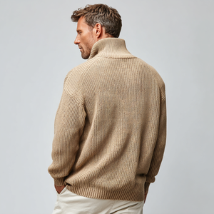 <span class=keywords><strong>Pull</strong></span> à <span class=keywords><strong>col</strong></span> <span class=keywords><strong>roulé</strong></span> décontracté surdimensionné pour <span class=keywords><strong>homme</strong></span>, coupe ample, confortable et tendance, tricot anti-froissement et respirant pour l'hiver - Product Image 6