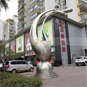 Estatua de Girasol de Acero Inoxidable para Exteriores, Grande, Resistente al Agua, Escultura Moderna de Flor para Montar en el Suelo, en Venta - Product Image 6