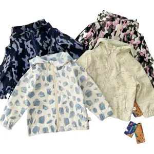 Purorigin OEM 패션 아기 의류 도매 재킷 어린이 소년과 소녀 봄 가을 지퍼 위장 재킷 2-7 세