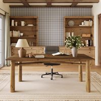 Bureau de direction Tribesigns en bois massif de 62,99 pouces, grand bureau d'ordinateur brun pour la maison, le bureau ou la salle d'étude