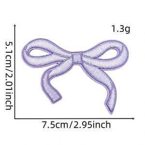 แผ่นปักลายโบว์น่ารักแบบรีดติด สำหรับตกแต่งหมวก กระเป๋าเป้ เสื้อผ้า - Product Image 3