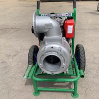 Pompa sentrifugal 6 inci 195F mesin Diesel berpendingin udara mulai elektrik untuk irigasi Air pertanian Motor DC 100m/jam