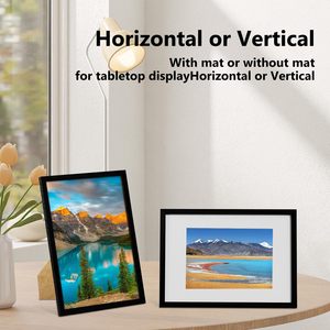 Cadre <span class=keywords><strong>photo</strong></span> en MDF noir pour montage mural et présentation sur table, formats 4x6, 5x7, 8x10, 11x14, 12x16 pouces, A3, A4, 24x36, pour œuvres d'art - Product Image 6
