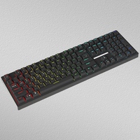 Clavier de jeu mécanique Keywin OEM 108 touches, trois modes, éclairage RGB, connexion sans fil 2.4G, connexion filaire USB, nouveau, hot-swappable, 3000mAh