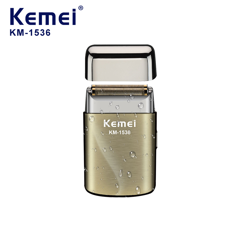 Профессиональная km-1536 бритва KEMEI с Usb зарядкой, возвратно-поступательный Электрический плавающий нож, металлическая перезаряжаемая бритва