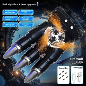 <b>Wolf</b> Claw Retractable Luminous Sound Effect Claws Rotating Sparkling Plastic New Fire Baby <b>Toy</b> Unisex Gift - Product Image 3
