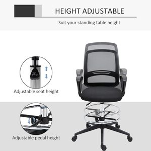 Chaise de bureau exécutive ergonomique moderne haut de gamme en maille avec support lombaire réglable et pivotante - Product Image 2