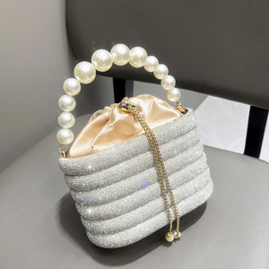 Fashion Rhinestones Evening Clutch Bag Purses and Handbag Luxury Designer Shoulder Bag Shiny Crystal Clutch Purse <b>Bucket</b> Bag - Product Image 3