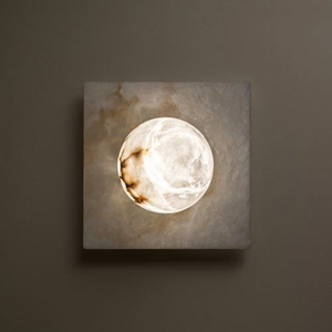 Marble Snowflake Stone Wall Lamp Sconce for Bedroom Living Room Corridor Hotel Home <b>Decorative</b> <b>Lighting</b> - Product Image 1