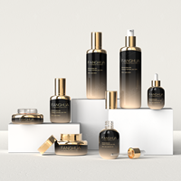Ensemble d'emballage cosmétique personnalisé imprimé de logo de luxe bouteille à pompe de sérum 15ml 30ml 30 grammes 50g pot de crème bouteille en verre vide