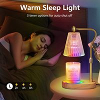 Lámpara calentadora de velas de metal de altura ajustable con temporizador de modo RGB Dimmer Nuevo diseño Cambio de LED de 8 colores