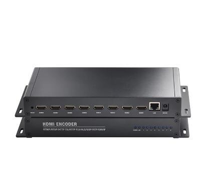 8 Port HDMI SRT RTMP RTSP Video Encoder H265 /H264 Full HD IP Encoder for CCTV Live Broadcast