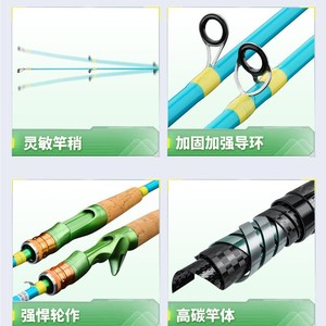 Carbon Fiber Lure Rod M Action Medium Fast Ocean Boat Fishing Bass Target SIC Guides - Product Image 4