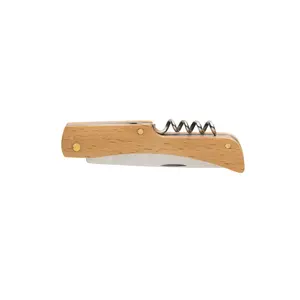 Coltello con apribottiglie in legno, gadget sostenibili - Product Image 3