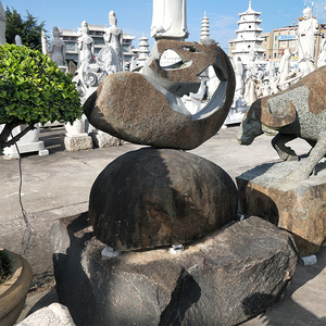 Escultura de piedra tallada a mano de una <span class=keywords><strong>doncella</strong></span> <span class=keywords><strong>celestial</strong></span> voladora, estatua de hada tradicional china, decoración de jardín al aire libre. - Product Image 5