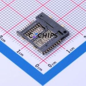 SD-123 SD Card / Memory Card Connector SMD Connector Self-Return Type MicroSD Card (TF Card) Card Holder 1.5mm - Product Image 2