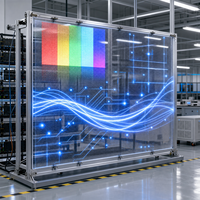 Pantalla LED Transparente para Proyectos de Publicidad en Vidrio, Suministro de Fábrica