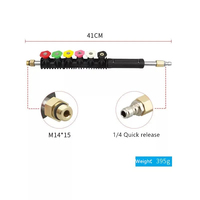 Baguettes d'extension pour nettoyeur haute pression-Outils de nettoyage de gouttière pour laveuse à pression de 120 pouces, Lance de remplacement télescopique
