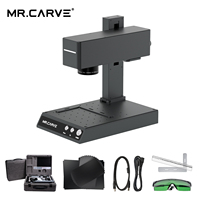 Graveur laser à fibre Mr Carve M4 1064 nm, imprimante laser à lumière rouge froide, machine de marquage de bureau 2 en 1 pour le marquage des métaux et des non-métaux