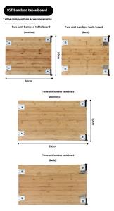 IGT アウトドア ポータブル アルミ製 折りたたみテーブル 収納ボックス付き 高耐久性 無垢材 家具 ビーチ モダン RUブランド モデルSM-S012 - Product Image 6