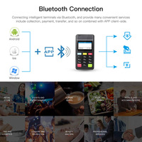Lector de Tarjetas Z70 3 en 1, Mini Terminal POS Móvil con Bluetooth, Lector de Tarjetas Inteligentes con Chip MSR y NFC para Seguridad Social