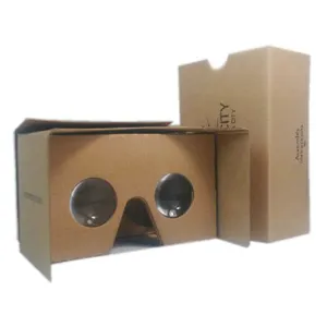 Gafas de realidad Virtual 3D con pantalla de seda de papel Kraft, gafas VR de cartón 2,0, auriculares de realidad Virtual 3D, 360