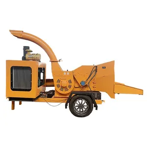 Máquina de chipper de madeira elétrica, chipper sem motor, diesel, madeira, mulcher