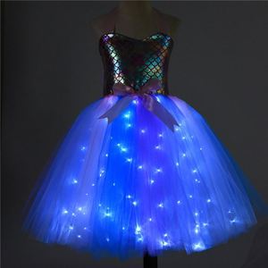 Disfraz de Sirena Pastel para Niñas con Luces LED, Vestido Tutú de Verano para Halloween - Product Image 6