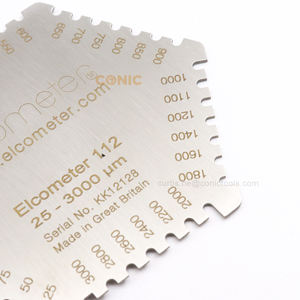 مقياس سمك مشط غشاء رطب 25-μ<span class=keywords><strong>m</strong></span> من الفولاذ المقاوم للصدأ السداسي - Product Image 3
