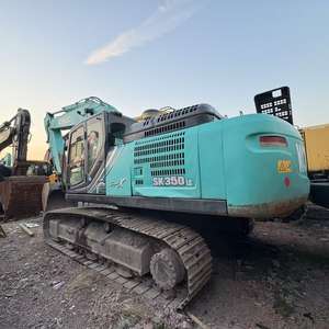Excavatrice sur chenilles hydraulique Kobelco SK350 d'occasion haute performance, moteur d'origine, faible nombre d'heures, excellent train motric et boîte de vitesses - Product Image 2