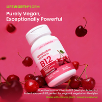 Lifeworth Méthylcobalamine Vitamine B12 60 Comprimés Soutien Immunitaire Complément Alimentaire pour Adultes