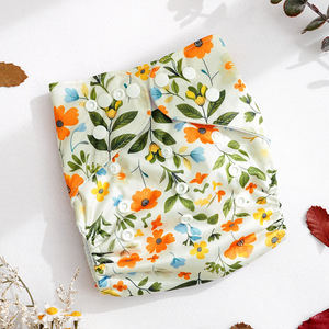 Happy Flute Vente en gros de couches lavables réutilisables en tissu suédé pour bébés, couches en tissu imperméables taille unique, douces - Product Image 5