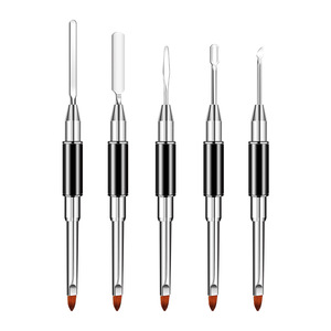 Bolígrafo de fototerapia de doble punta, mango de metal, no tóxico, 4 piezas, herramienta para decoración de uñas, para aplicación de gel y grabado en relieve - Product Image 4