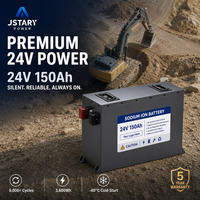Batterie au sodium-ion 24V 150Ah à longue durée de vie pour chariots élévateurs électriques AGV, applications marines, VR et petits équipements d'ingénierie avec BMS